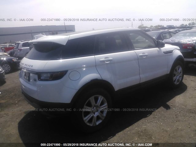 SALVP2BG1HH219580 - 2017 LAND ROVER RANGE ROVER EVOQU SE WHITE photo 4