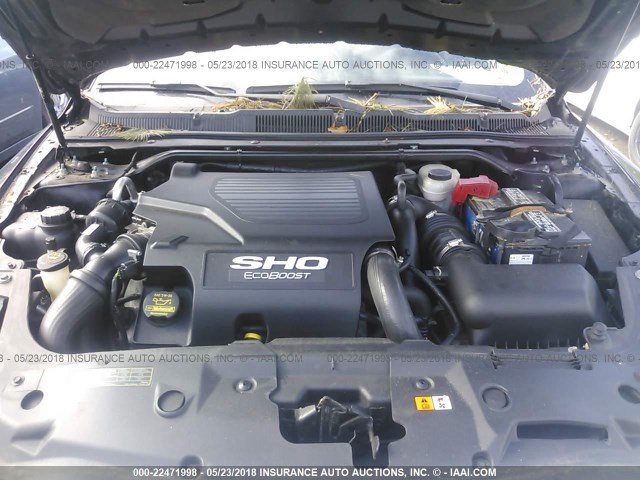 1FAHP2KT8AG110567 - 2010 FORD TAURUS SHO BLACK photo 10