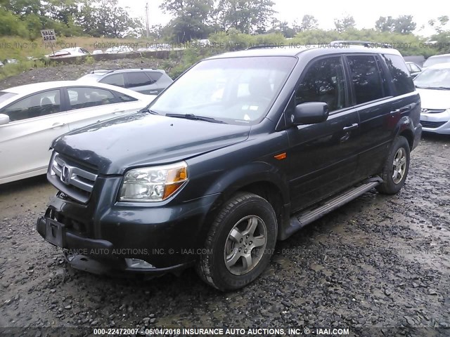 2HKYF18646H546845 - 2006 HONDA PILOT EX GRAY photo 2