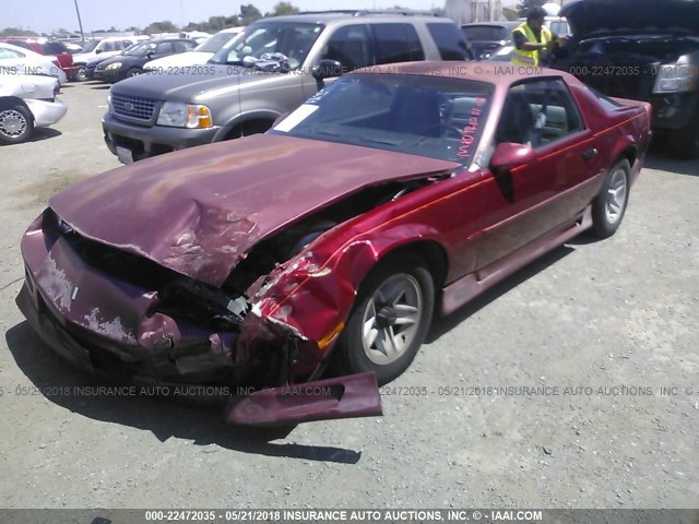 1G1FP23T1ML164412 - 1991 CHEVROLET CAMARO RS BURGUNDY photo 6