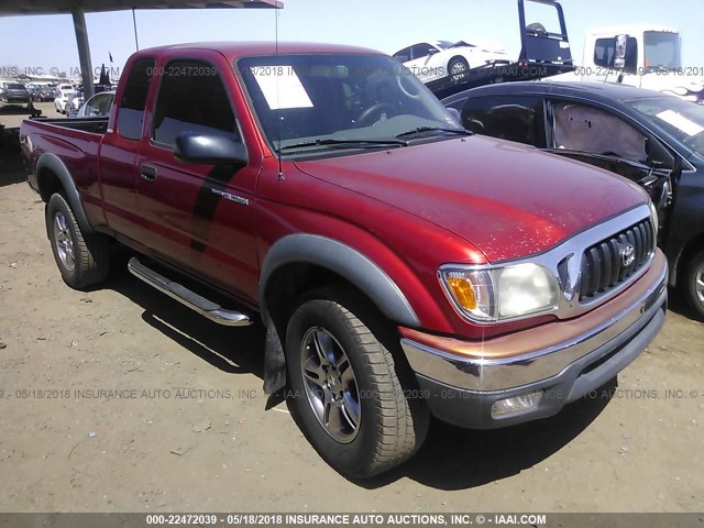 5TESN92N82Z080044 - 2002 TOYOTA TACOMA XTRACAB PRERUNNER RED photo 1