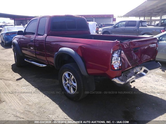 5TESN92N82Z080044 - 2002 TOYOTA TACOMA XTRACAB PRERUNNER წითელი ფოტო 3