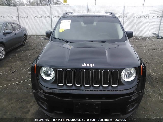 ZACCJBBT3GPC79722 - 2016 JEEP RENEGADE LATITUDE BLACK photo 6