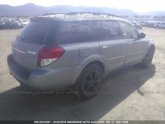 4S4BP66C197333719 - 2009 SUBARU OUTBACK 2.5I LIMITED GRAY photo 4