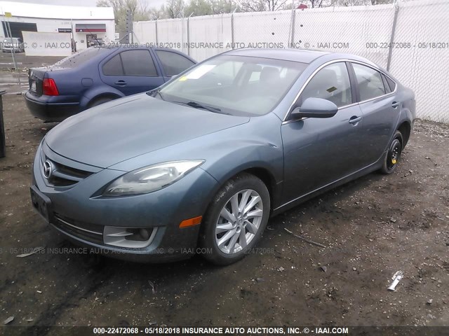 1YVHZ8DH0C5M17210 - 2012 MAZDA 6 I BLUE photo 2