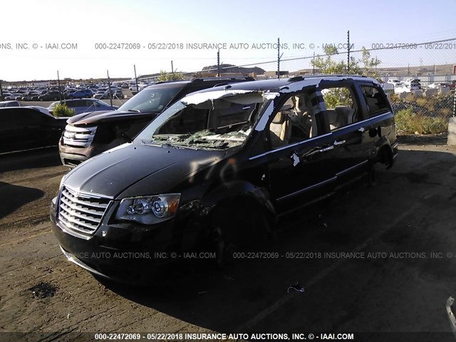 2A4RR7DX1AR321950 - 2010 CHRYSLER TOWN & COUNTRY LIMITED BLACK photo 2