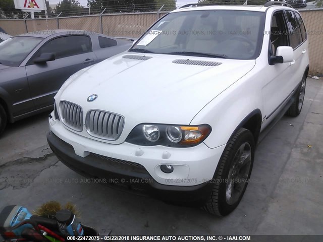 5UXFB53506LV25557 - 2006 BMW X5 4.4I WHITE photo 2