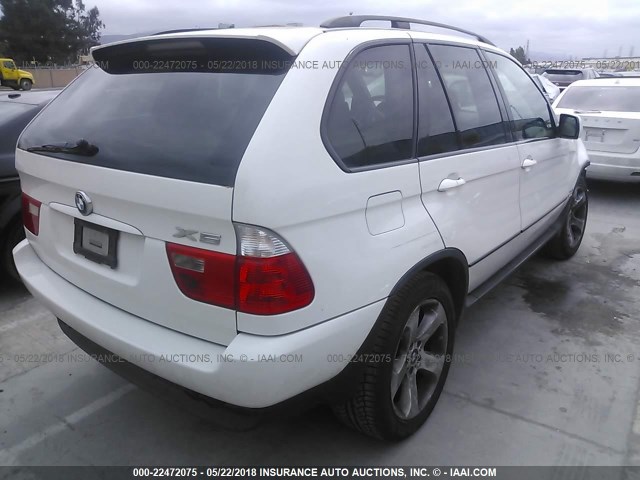 5UXFB53506LV25557 - 2006 BMW X5 4.4I WHITE photo 4