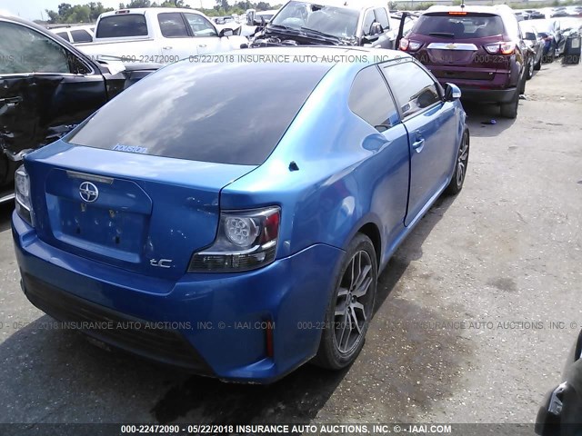 JTKJF5C7XF3093649 - 2015 TOYOTA SCION TC 蓝色 照片 4
