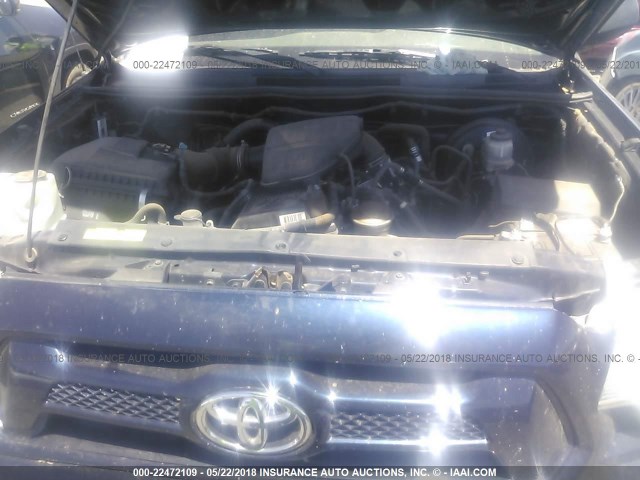 5TFJX4CN4CX012369 - 2012 TOYOTA TACOMA DOUBLE CAB 蓝色 照片 10