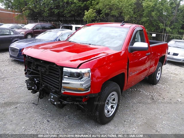 1GCNCNEH6HZ107263 - 2017 CHEVROLET SILVERADO C1500/C1500  LS RED photo 2