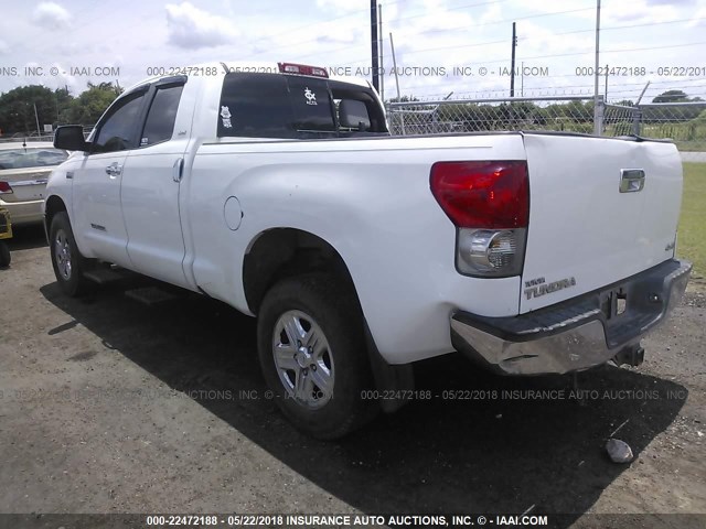 5TFBV54138X048041 - 2008 TOYOTA TUNDRA DOUBLE CAB/DOUBLE CAB SR5 WHITE photo 3