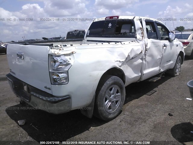 5TFBV54138X048041 - 2008 TOYOTA TUNDRA DOUBLE CAB/DOUBLE CAB SR5 WHITE photo 4