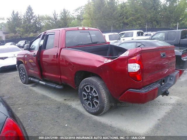 5TFUY5F11GX514691 - 2016 TOYOTA TUNDRA DOUBLE CAB SR/SR5 RED photo 3