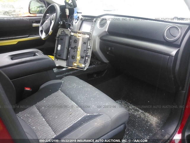 5TFUY5F11GX514691 - 2016 TOYOTA TUNDRA DOUBLE CAB SR/SR5 RED photo 5