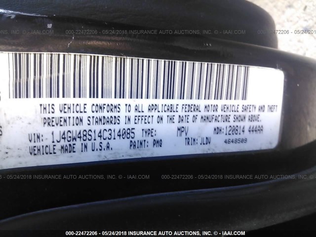 1J4GW48S14C314085 - 2004 JEEP GRAND CHEROKEE LAREDO/COLUMBIA/FREEDOM 紫色 照片 9