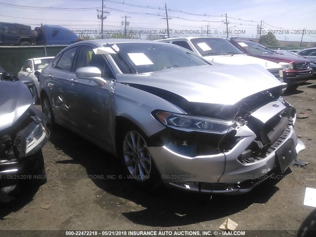 3FA6P0HD6HR183953 - 2017 FORD FUSION SE SILVER photo 1