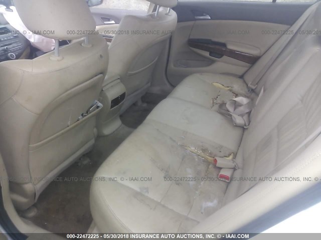 1HGCP2F84AA137022 - 2010 HONDA ACCORD EXL WHITE photo 8