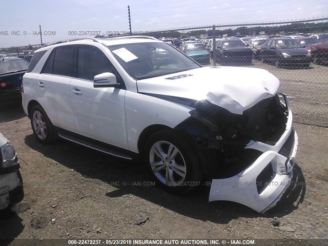 4JGDA5HB0EA382741 - 2014 MERCEDES-BENZ ML 350 4MATIC WHITE photo 1