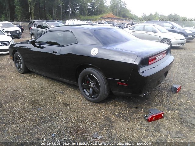 2C3CDYAG0EH110470 - 2014 DODGE CHALLENGER SXT BLACK photo 3