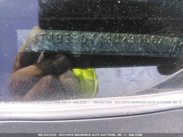 4T1BE30K43U731567 - 2003 TOYOTA CAMRY LE/XLE/SE 银色 照片 9