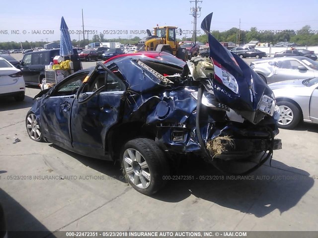 3LNHM26T67R639932 - 2007 LINCOLN MKZ BLUE photo 3