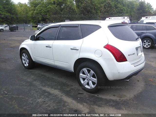 JN8AZ08W86W551564 - 2006 NISSAN MURANO SL/SE/S WHITE photo 3