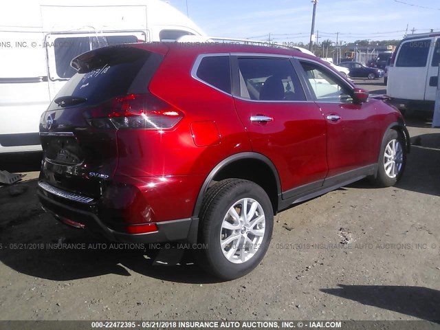 5N1AT2MV3JC734303 - 2018 NISSAN ROGUE SV/SL RED photo 4