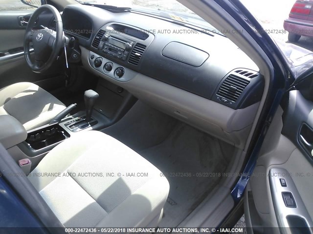 4T1BE32K95U021435 - 2005 TOYOTA CAMRY LE/XLE/SE Mavi foto 5
