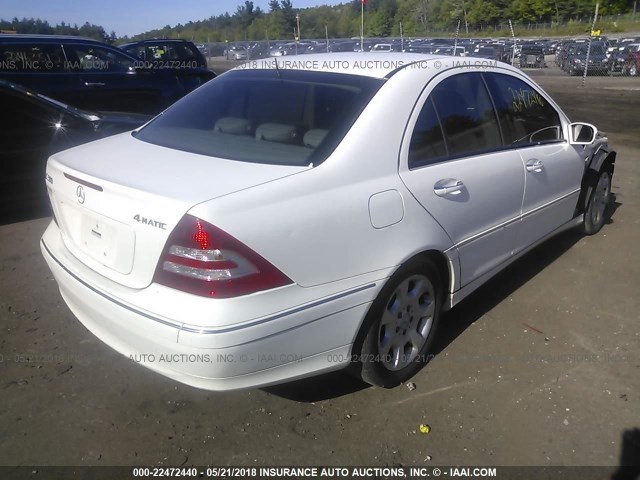 WDBRF92H66F765747 - 2006 MERCEDES-BENZ C GENERATION 2006 280 4MATIC WHITE photo 4