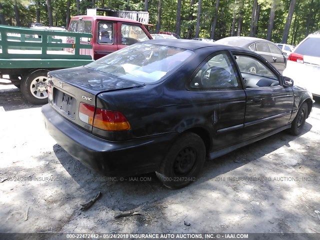 1HGEJ7226WL067690 - 1998 HONDA CIVIC HX BLACK photo 4