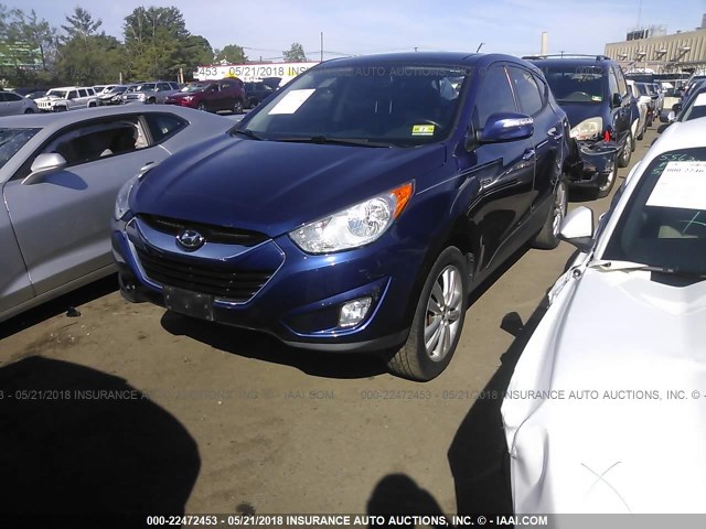 KM8JUCAC4BU283223 - 2011 HYUNDAI TUCSON GLS/LIMITED Dark Blue photo 2