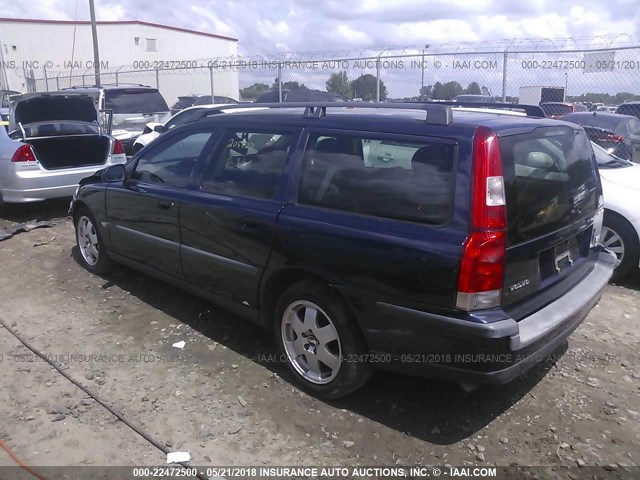 YV1SW58D912077462 - 2001 VOLVO V70 2.4T BLUE photo 3
