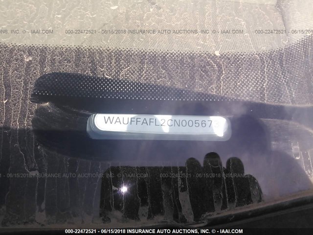 WAUFFAFL2CN005673 - 2012 AUDI A4 PREMIUM PLUS BLACK photo 9