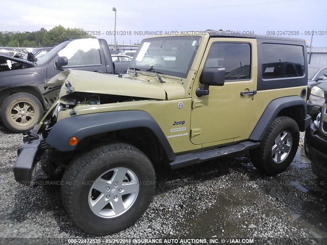 1C4AJWAG4DL559474 - 2013 JEEP WRANGLER SPORT Qəhvəyi foto 2