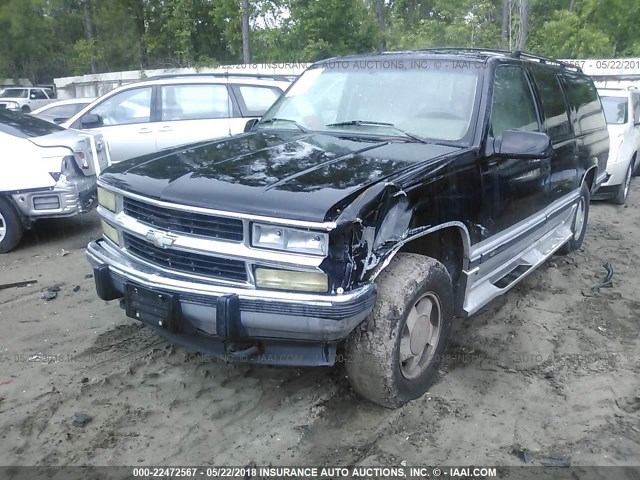 1GNFK16K6RJ323647 - 1994 CHEVROLET SUBURBAN K1500 BLACK photo 2