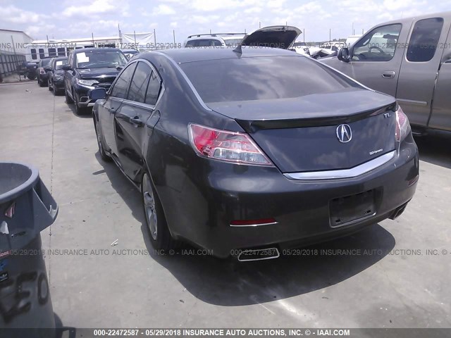 19UUA9F50DA003729 - 2013 ACURA TL TECH GRAY photo 3