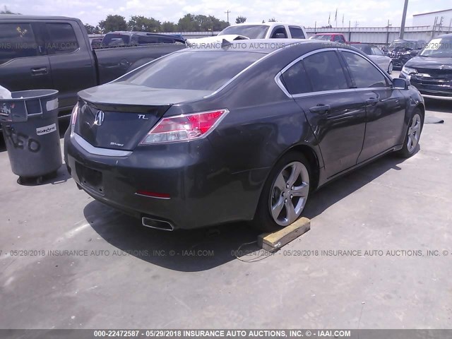 19UUA9F50DA003729 - 2013 ACURA TL TECH GRAY photo 4