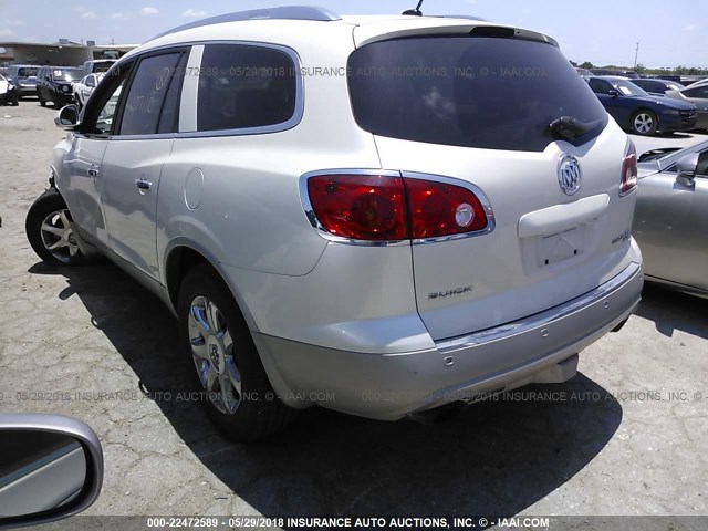 5GALRBED4AJ107110 - 2010 BUICK ENCLAVE CXL WHITE photo 3