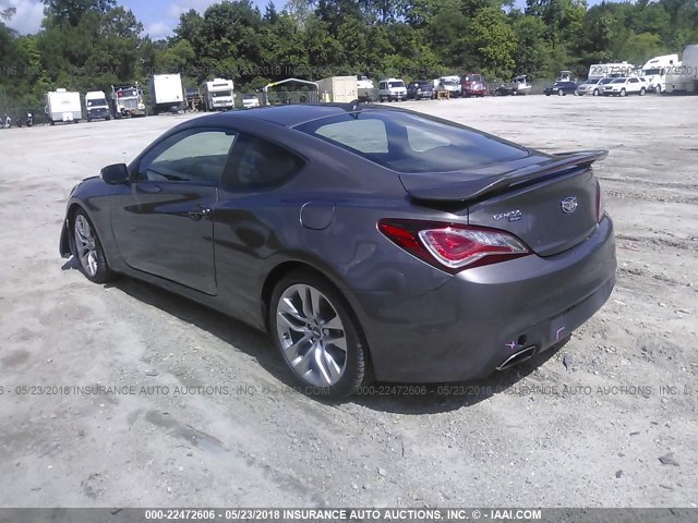 KMHHU6KJ8DU098995 - 2013 HYUNDAI GENESIS COUPE 3.8L GRAY photo 3