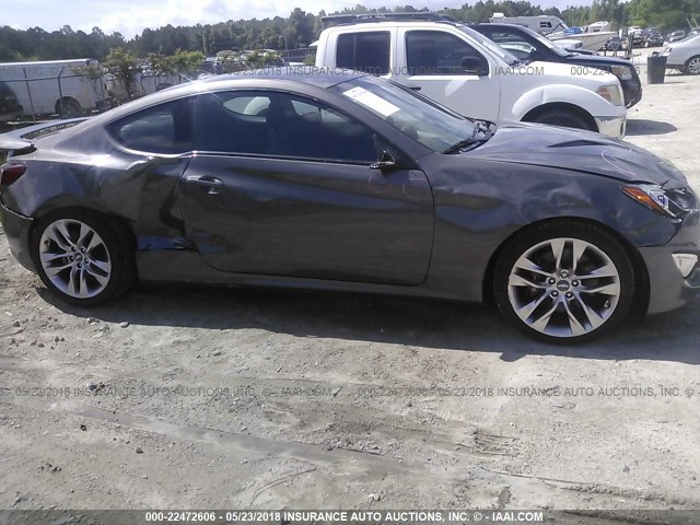 KMHHU6KJ8DU098995 - 2013 HYUNDAI GENESIS COUPE 3.8L GRAY photo 6