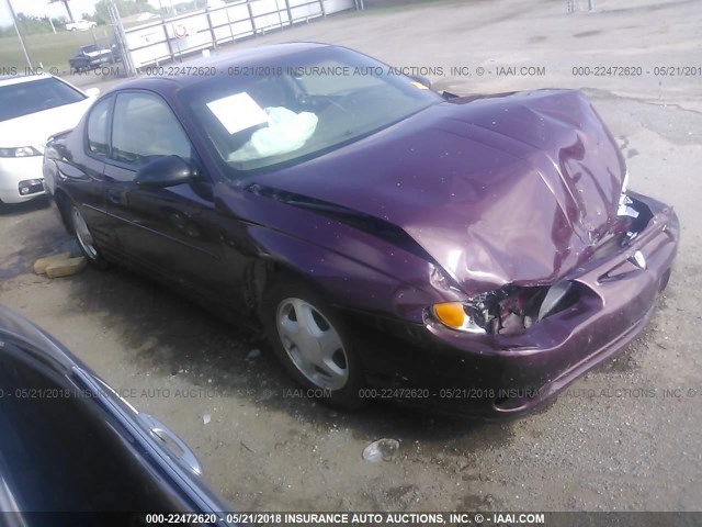 2G1WX12K339225977 - 2003 CHEVROLET MONTE CARLO SS MAROON photo 1