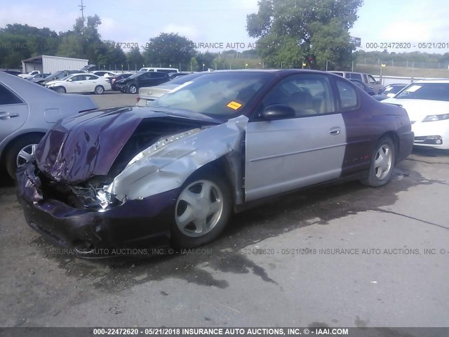 2G1WX12K339225977 - 2003 CHEVROLET MONTE CARLO SS MAROON photo 2