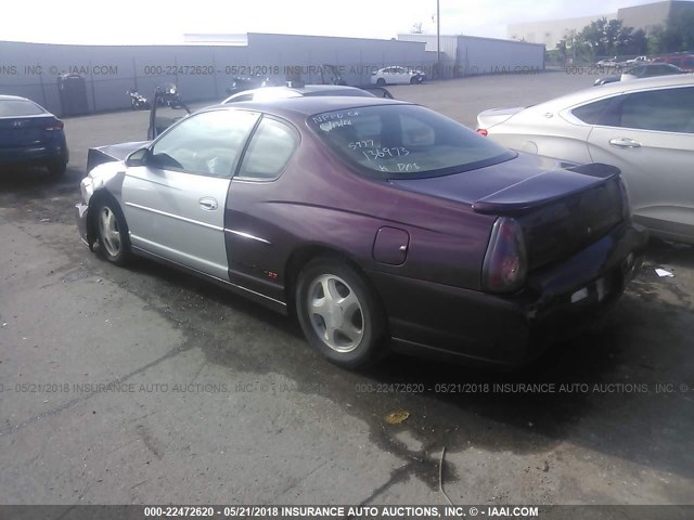 2G1WX12K339225977 - 2003 CHEVROLET MONTE CARLO SS მუქწითელი ფოტო 3