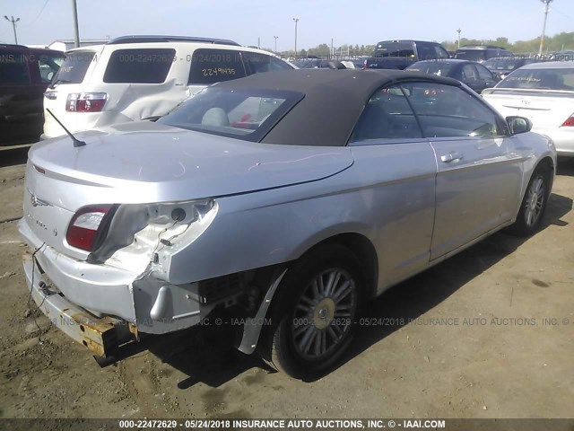 1C3LC55R08N573296 - 2008 CHRYSLER SEBRING TOURING SILVER photo 4