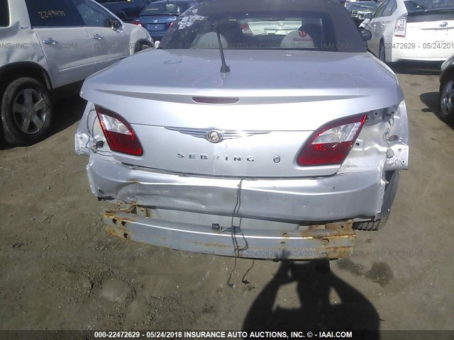 1C3LC55R08N573296 - 2008 CHRYSLER SEBRING TOURING SILVER photo 6