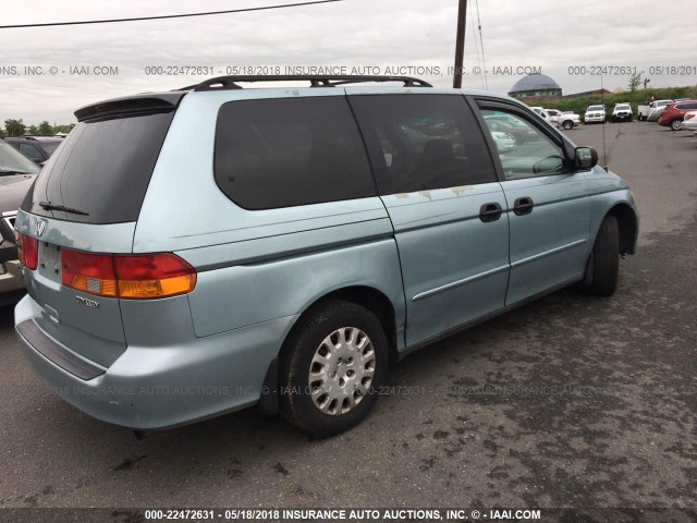 5FNRL18513B085652 - 2003 HONDA ODYSSEY LX BLUE photo 4