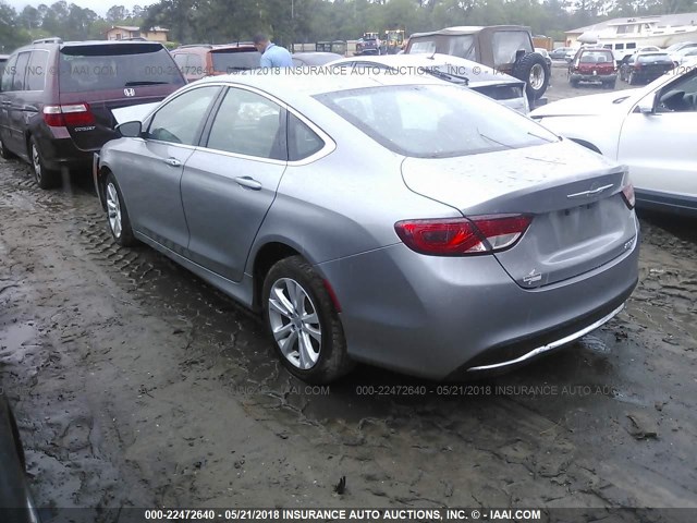 1C3CCCAB4GN160681 - 2016 CHRYSLER 200 LIMITED SILVER photo 3