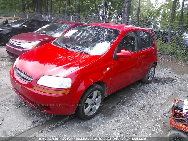 KL1TD66628B070946 - 2008 CHEVROLET AVEO LS 红色 照片 2