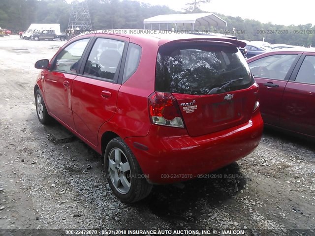 KL1TD66628B070946 - 2008 CHEVROLET AVEO LS 红色 照片 3